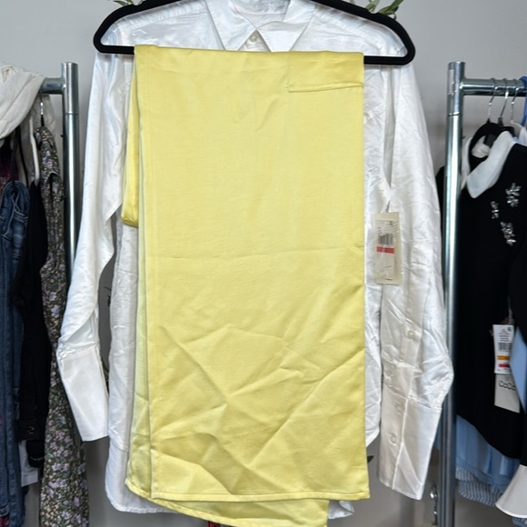 Hugo Women's Wide Leg Cargo Pants - Yellow Yellow Cargo Pants - Picture 8 of 8